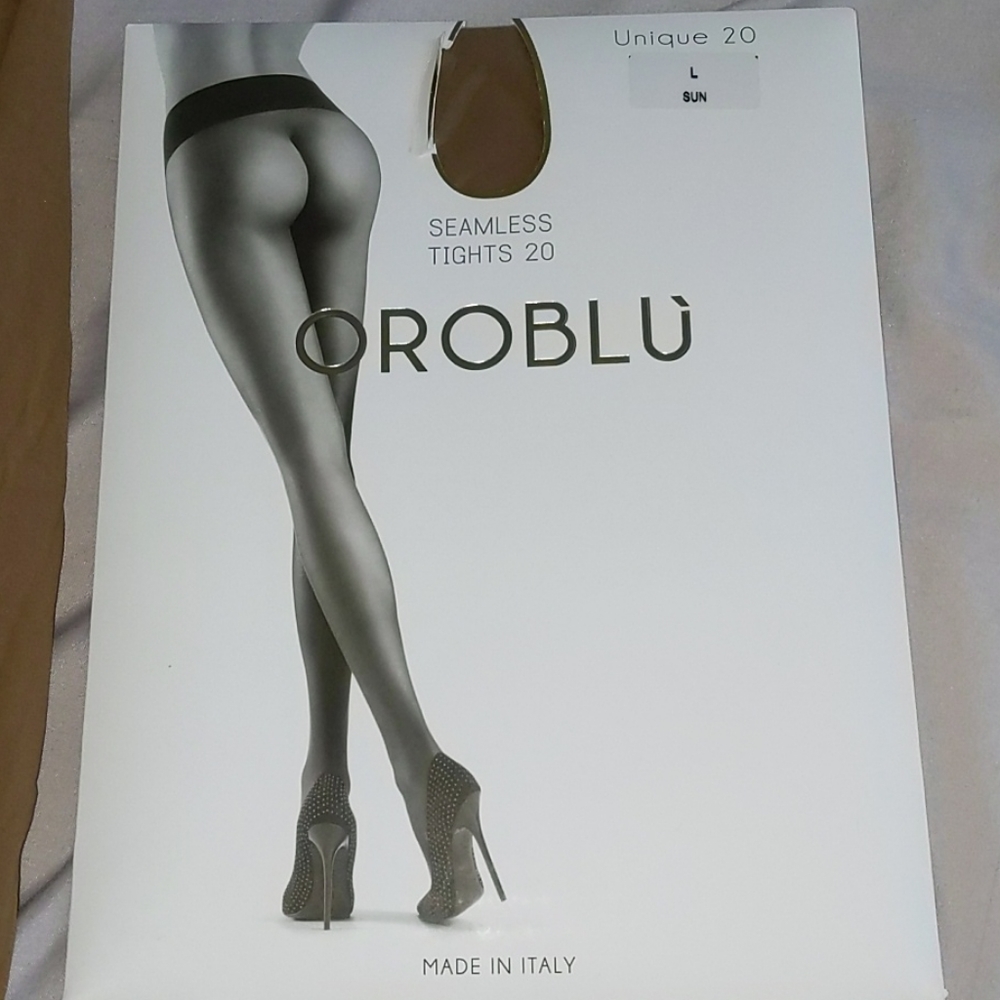 Oroblu Unique 20 Seamless Pantyhose size L col Sun